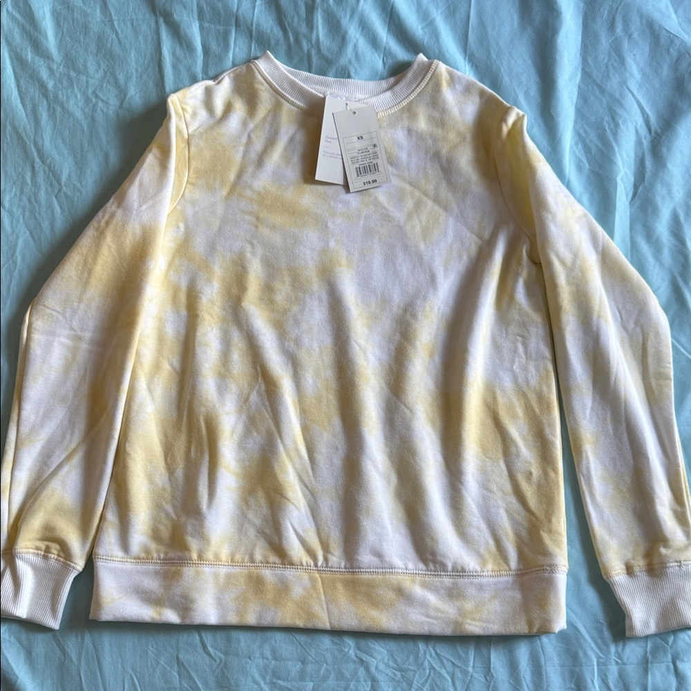 Stars Above Yellow and White Crewneck Sweater